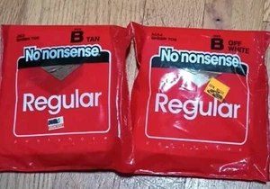 No nonsense Sheer Toe Regular Pantyhose Med/Tall Tan Off White Lot Of 2 Pair - Picture 1 of 3