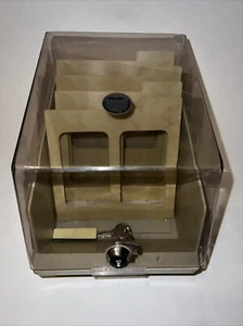 Vintage 5.25” Floppy Disk Storage Box Case Holder Organizer w/ Keys Dividers - Afbeelding 1 van 9