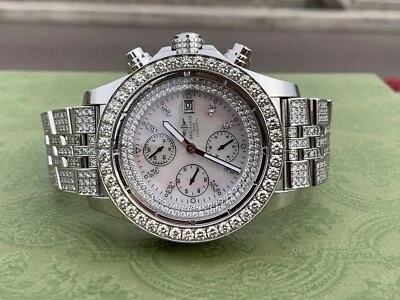 Reloj Breitling Super Avenger Cronógrafo A13370 9+ CT Diamantes Foto 1 de 4