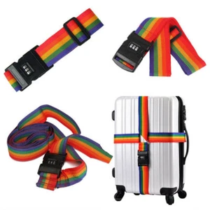 2M Travel Luggage Suitcase Strap Rainbow Baggage Backpack Belt Password Lock*UU - Picture 1 of 8