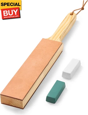 Kit de bloque de afilado de cuchillo de cuero de doble cara compuesto de pulido Foto 1 de 4
