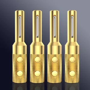 Connettore a banana Viborg High End rame puro placcato oro 24K 6MM - Foto 1 di 10