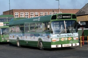 Bus Photo - Crosville YTU986S Leyland National Roberts Bakery advert