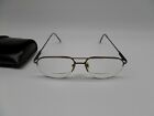 Vintage Hush Puppies HP201 Eye Glasses Frame With Case Half Frame Copper Tone