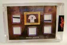 MICKEY MANTLE /12 BLUE ENSHRINED EXHIBIT GAME USED LEAF ART OF SPORT 2021