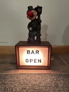Vintage Drunk Bum Lampost BAR Lampe Leuchtnase rot Kitsch Nasenlicht geht nicht - Bild 1 von 6