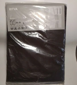 IKEA RITVA Blackout Window Curtains 100% Cotton Brown 57" x 98" 1 Pair, 2 Panel - Picture 1 of 8
