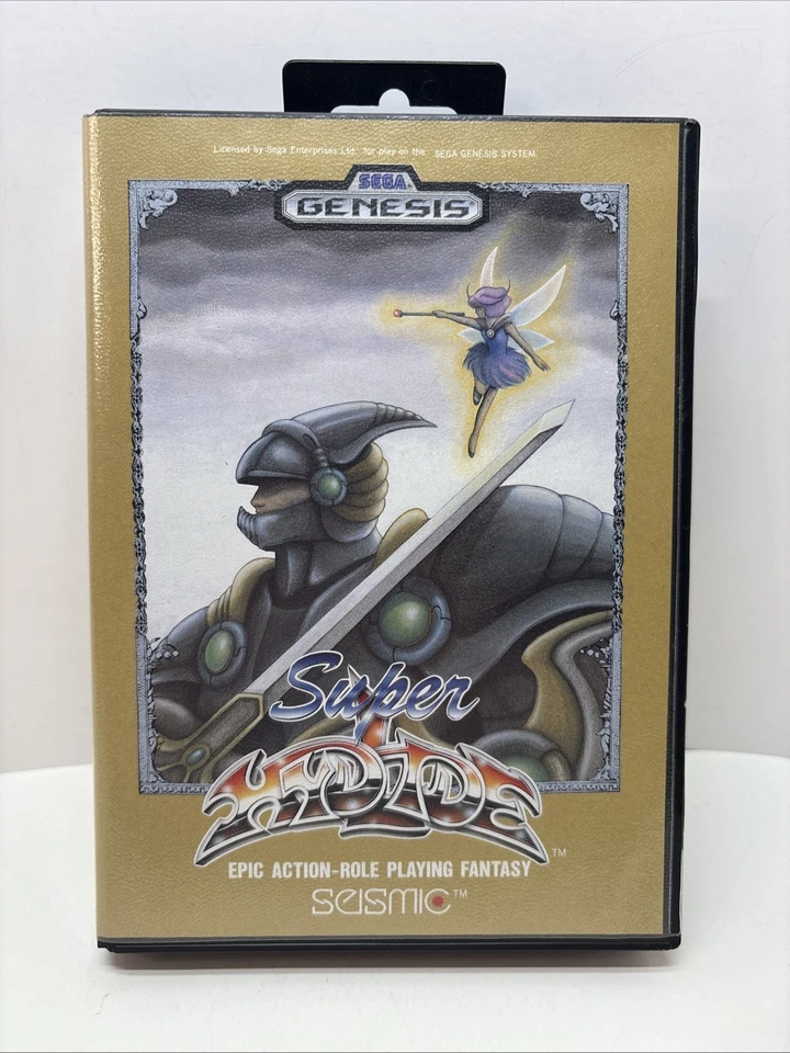 Super Hydlide Sega Genesis COMPLETE w/ Box manual game - Tested - Image 1 of 4