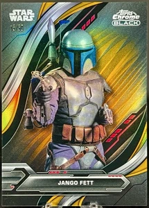 2024 Topps Chrome Black Star Wars - #65 JENGO FETT Gold Refractor 16 /50 - Picture 1 of 4