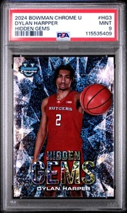 2024 Bowman Chrome University Hidden Gems #HG3 Dylan Harper PSA 9 - Picture 1 of 2