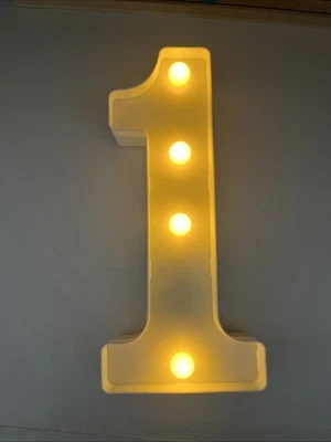 Iluminación #1 para decoración LED 1er cumpleaños fiesta suministros Foto 1 de 2