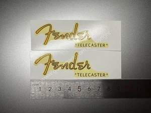 2Pc Retro Waterslide Headstock Decals For Fender TELECASTER Electric Guitar Bass - Picture 1 of 7