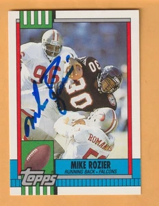 Mike Rozier Atlanta Falcons AUTO Signed 1990 Topps Traded Nebraska Cornhuskers - Picture 1 of 2