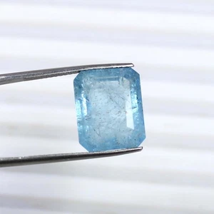 Aguamarina natural de 14x11,5X6,2 mm piedra cortada piedra de nacimiento de marzo cristal curativo - Imagen 1 de 5