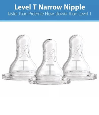 Dr Brown's Level T Nipple for Newborns Slower Flow Pack of 6 Baby Bottle Nipple - Image 1 of 4