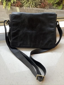 Hidesign Black Leather Over Shoulder Bag Satchel - Picture 1 of 13