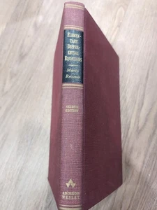 Elementary Differential Equations -Martin, William/ Reissner,E. 1961. Sec.Ed. HB - Picture 1 of 3