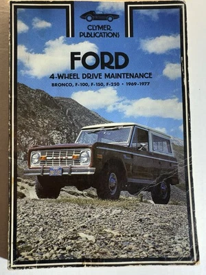 Clymer Ford 4 ruedas motrices mantenimiento Bronco F100 F150 F250 1969-1977 Foto 1 de 3