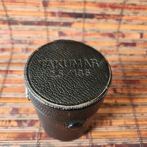 VINTAGE ASAHI PENTAX TAKUMAR LEATHER LENS CASE FOR TAKUMAR 35mm f2.5 FELT LINED - Picture 1 of 10