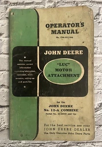 John Deere Bedienanleitung OM-H11-846 "LUC" MOTORAUFSATZ für 12-A KOMBI - Bild 1 von 4