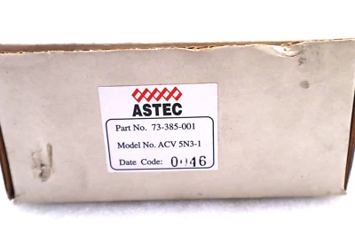 ASTEC ACV5N3-1 POWER SUPPLY P/N 73-385-001 MDL ACV 5N3-1 DATE CODE 0046 #K-1877 - Image 1 of 2