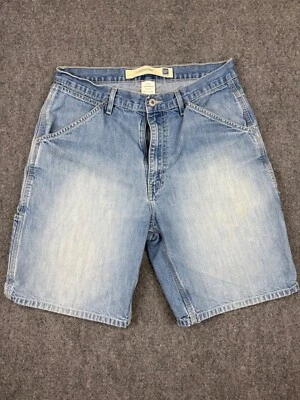 复古 GAP Idustrial Carpenter 牛仔短裤 Jorts Skater Grunge 尺寸 33 Y2K 垃圾桶 — 第 1/4 张图片