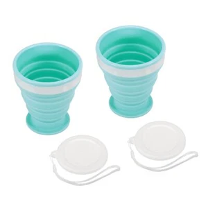 Collapsible Cup 2 Pack 200mL Travel Folding Cup Silicone Portable Drinking Cu... - Picture 1 of 6
