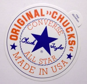 Werbe-Aufkleber Chucks Converse All Star Chuck Taylor Made in USA Sportschuhe - Bild 1 von 1