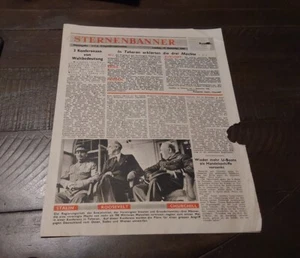 1943 WWII Sternenbanner British Anti German Newspaper Leaflet Big 3 Conference - Picture 1 of 6