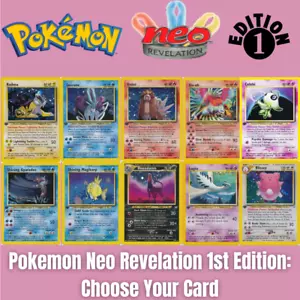 Pokémon Neo Revelation 1a Edición - ¡Elige tu tarjeta! WoTC 2001 vintage casi nuevo/lp - Imagen 1 de 57