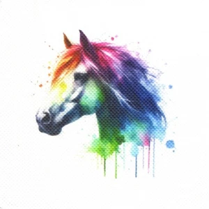 Serviettes en papier tête de cheval encre splash. Napkins horse head splash ink - Afbeelding 1 van 1