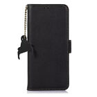 Genuine Leather Flip Wallet Card Stand For Rog Phone 6/5 Ultimate Zs673ks Case