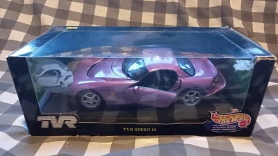 1/18  TVR SPEED 12 HOT WHEELS - IN BOX NEVER USED - SLIGHT WEAR AND TEAR ON BOX - Image 1 of 4