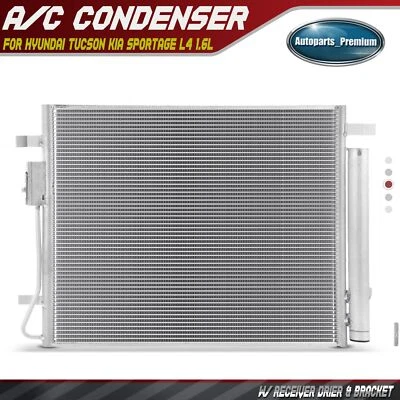 Конденсатор переменного тока с драйвером и кронштейном для Hyundai Tucson 22-24 Kia Sportage 23-24 1,6 л - Изображение 1 из 4