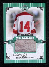 2021-22 Leaf Lumber Game Used Lumber Emerald /4 Theoren Fleury #GUL-TF1