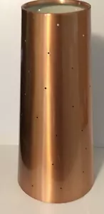 Mid Century Modern Tall Metal Copper Cone Shaped Light Shade Holes 12.5” H - Picture 1 of 8