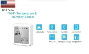 Tuya WIFI Temperature detector And Humidity Sensor Indoor Hygrometer Thermometer - Picture 1 of 4