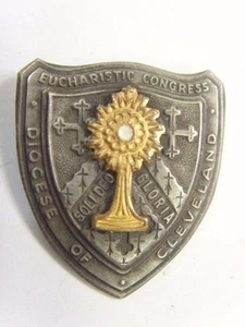 antike katholische Gloria Eucharistischer Kongress Diözese Cleveland Brosche 50003 - Bild 1 von 5