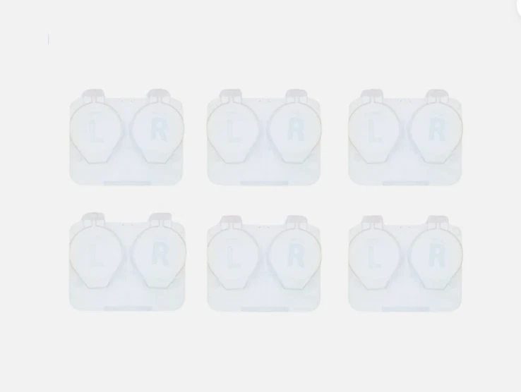 CLEAR Flip-Top Contact Lens Cases Flat Packs. (12 pk) - Image 1 of 1