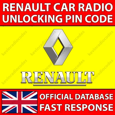 ✅RENAULT RADIO UNLOCKING PIN CODE CLIO CAPTUR MEGANE TWINGO KADJAR ZOE SCENIC✅ - Image 1 of 4