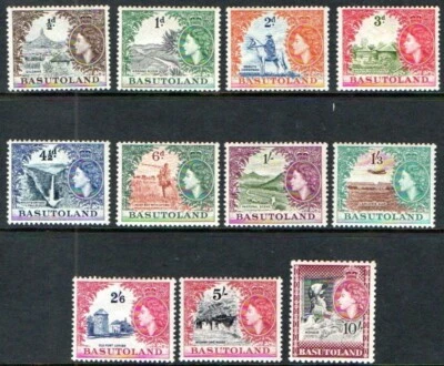 BASUTOLAND 1954 QEII Set of 11 SG 43/53 M/M (Ref 1372) - Image 1 of 2