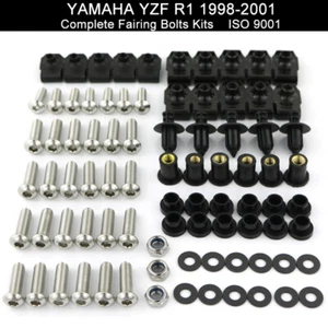 Complete Fairing Bolts Kit Body Screws Fit For 1998 1999 2000 2001 Yamaha YZF R1 - Picture 1 of 10