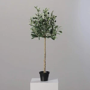 mucplants Künstlicher Olivenbaum im schwarzen Topf Höhe ca. 82 cm Topfpflanze - Bild 1 von 1