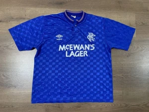 RANGERS F.C. SCOTLAND 1986/1990 HOME FOOTBALL SHIRT JERSEY SIZE 38/40 UMBRO - Picture 1 of 15