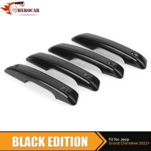 Juego de carcasa de cubierta de manija de puerta exterior negro brillante para Jeep Grand Cherokee 2022+ - Imagen 1 de 8