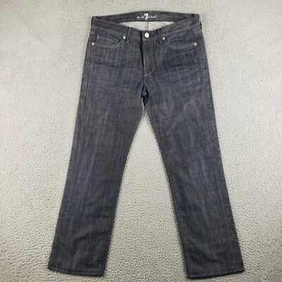 7 For All Mankind SLIMMY Jeans Mens 33x28 Dark Wash Stretch Denim Straight Slim - Image 1 of 4