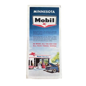Hoja de ruta vintage de la compañía petrolera móvil de Minnesota 1962 - Imagen 1 de 5