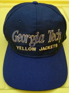 Vintage Georgia Tech Yellow Jackets Sports Specialties Script Snapback Hat Cap - Picture 1 of 11