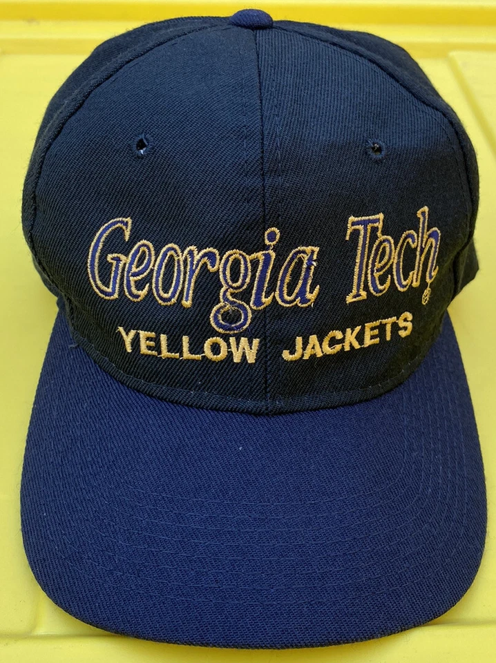Vintage Georgia Tech Yellow Jackets Sports Specialties Script Snapback Hat Cap - Image 1 of 4