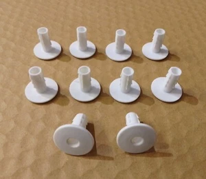 10 x tappi fori trapano a parete in plastica bianca per cavo satellitare aereo 7 mm  - Foto 1 di 2